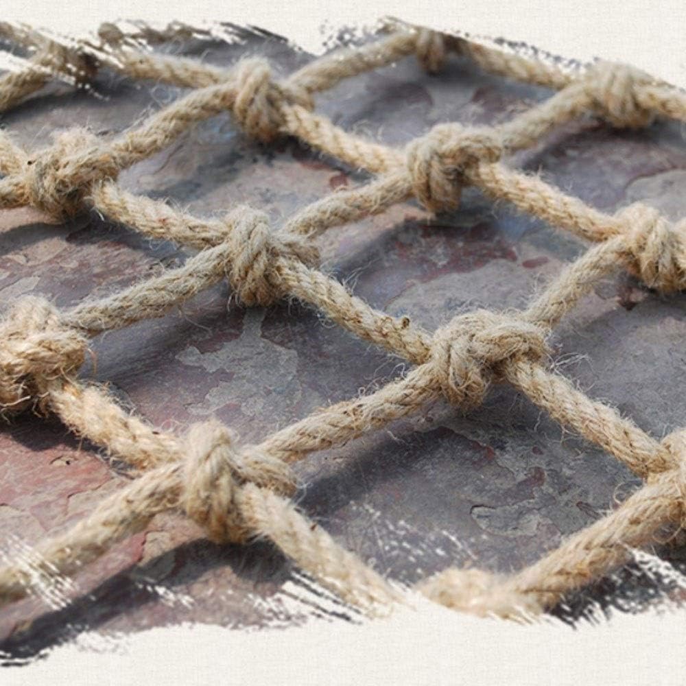 Rete Decorativa in Corda per Interni o Esterni, Sicurezza Corda Della Canapa Rete, Bambino Ringhiera del Balcone per Protezione Rete, Rete Gatti Rete Canapa (1x6m)