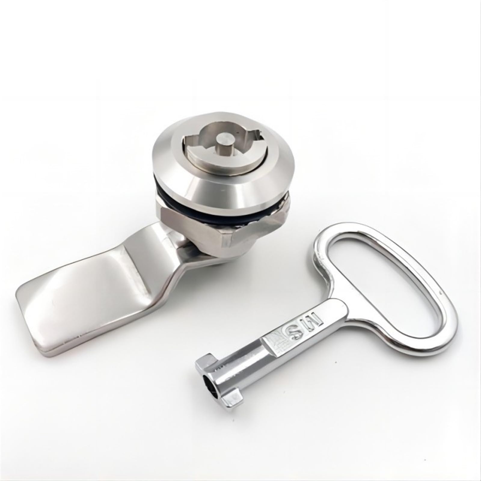 Serrure de porte d'armoire m&eacute;tallique avec languette rotative en zinc robuste 1 pi&egrave;ce