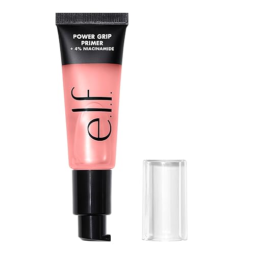 e.l.f. Power Grip Primer + 4% de niacinamida, base de gel e hidratante para la cara, uniforme la piel e ilumina, empuña el maquillaje, vegano y