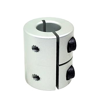 INVENTO 1Pcs 8x12mm Motor Jaw Shaft Coupler Aluminum 8mm to 12mm Rigid Self Centering Coupling for 3D Printer Z Axis Nema 23 Stepper Motor DIY