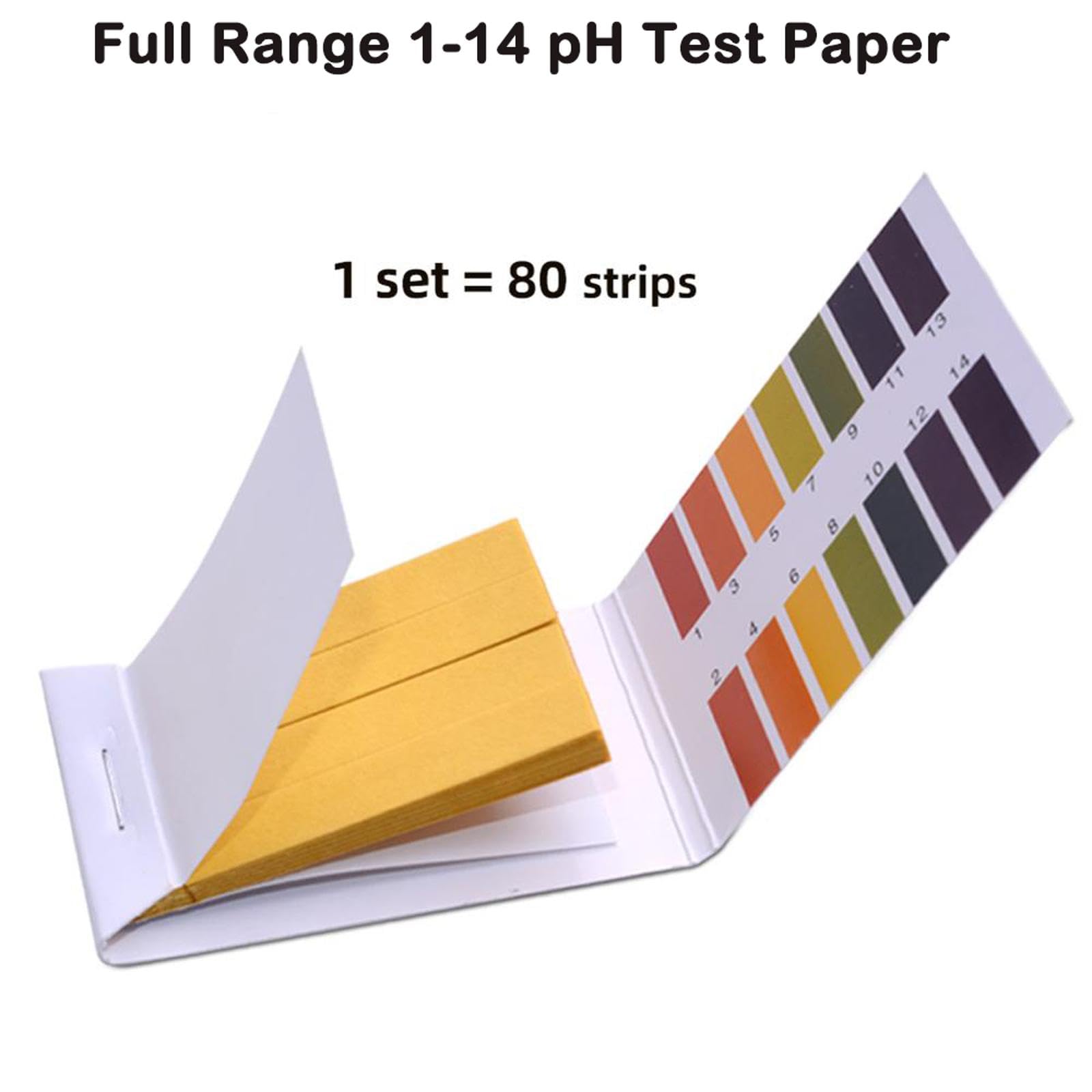 TopHomer 1 Pack pH.1-14 Test Paper Extensive Test Paper Litmus Test Paper 80 Strips pH Test with Storage Case for Saliva Urine Water Soil Testing Pet Food and Diet pH Monitoring