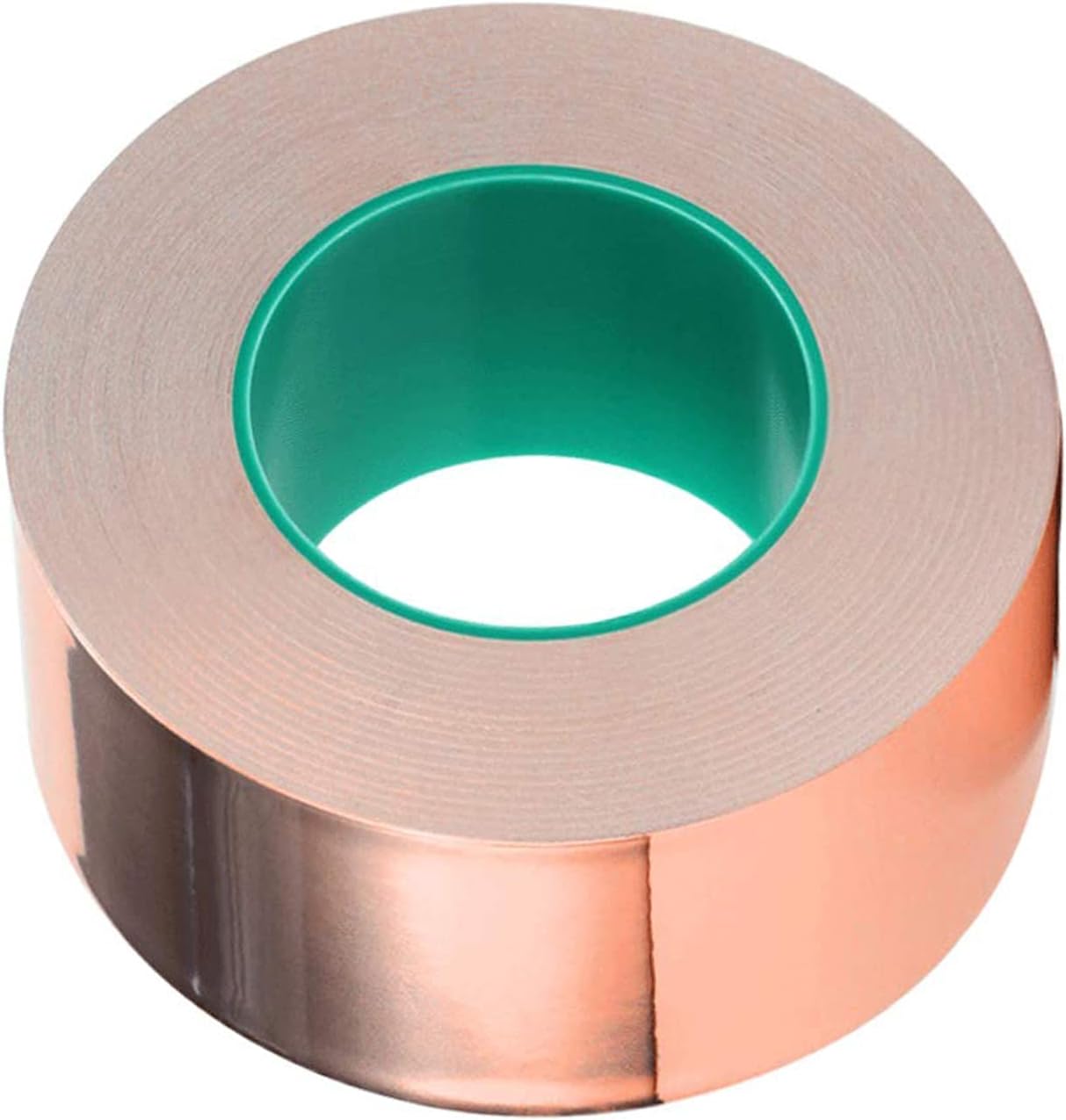 DELFINO Copper Foil Tape, 1.18 Inch x 82 Feet with Cu 99.95% and Conductive Adhesive, Heavy Duty Double Conductivity Metal Ducts Tape, for Guitar Shielding EMI/EMF/RFI, Snail Repellent, Stained Glass