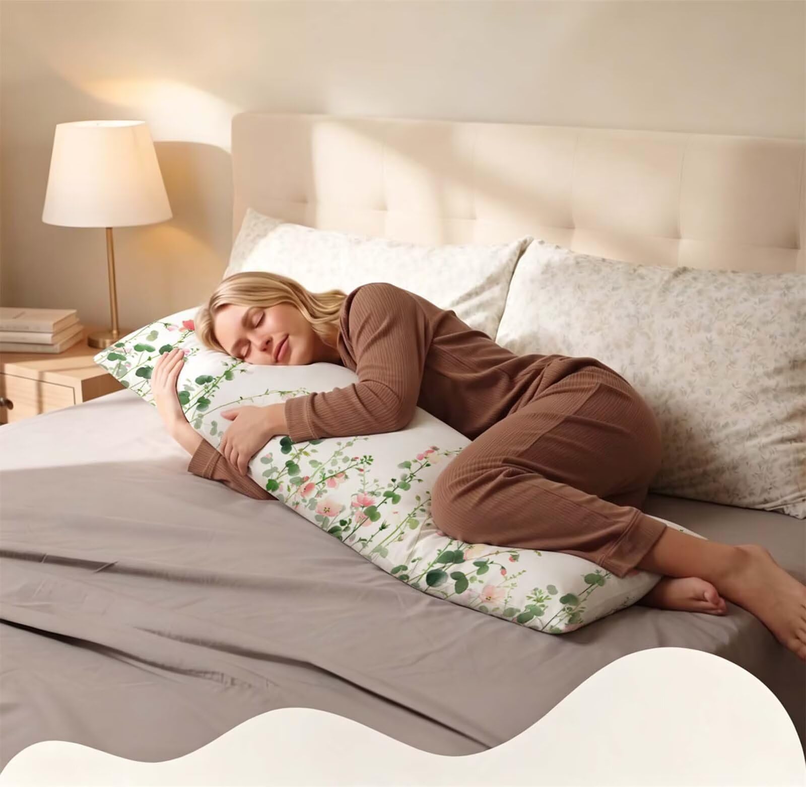 Weiß-2 Seitenschläferkissen bezug 55 x 160 cm Schwangerschaftskissen Samt | Tier Langes Kissenbezug mit Unsichtbarer Reißverschluss XXL Kissenbezug Komfortkissen für Bett Sofa Deko j-7