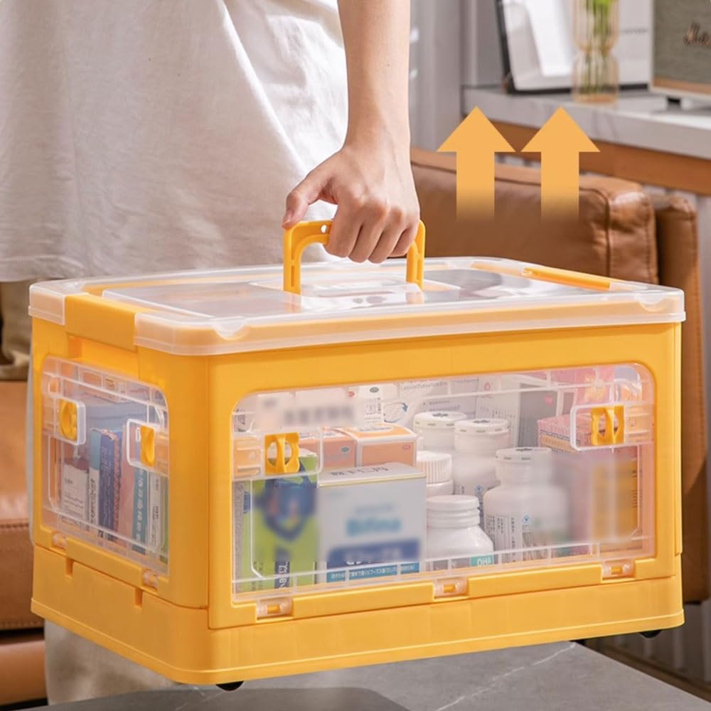 MRKU Botiquín de Primeros Auxilios Familiar, portátil, para el hogar, Multicapa, Extra Grande, clasificado, de Gran Capacidad.