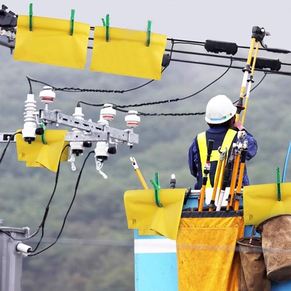 Elektrische Sicherheit Hochspannungs-Arbeitswerkzeugsatz, Isolierharzmatte Persönliche Schutzausrüstung Decke(Yellow/10kv,80x100cm)