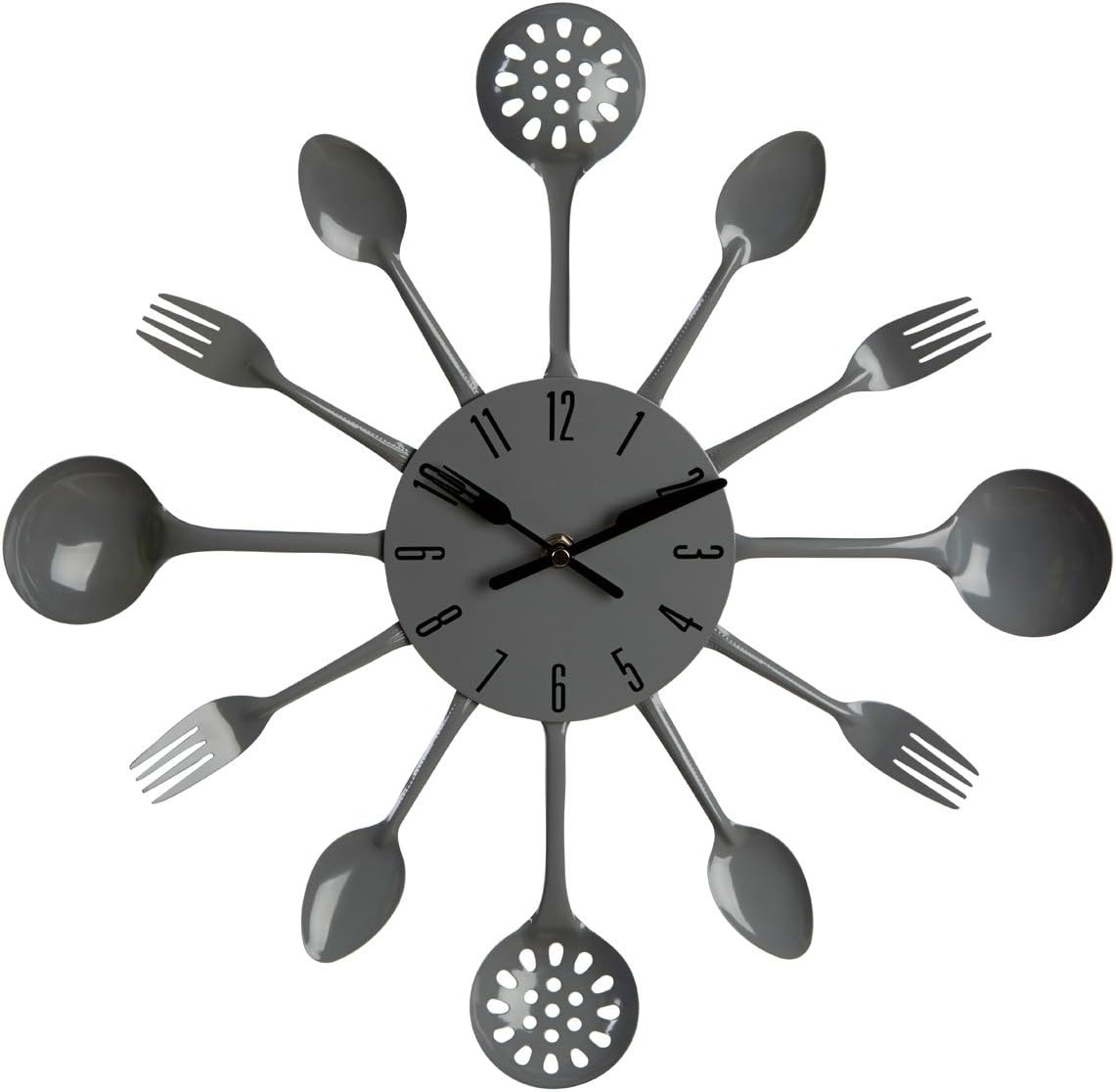 Premier Housewares Grey Wall Clock Kitchen Themed Kitchen Clocks Wall