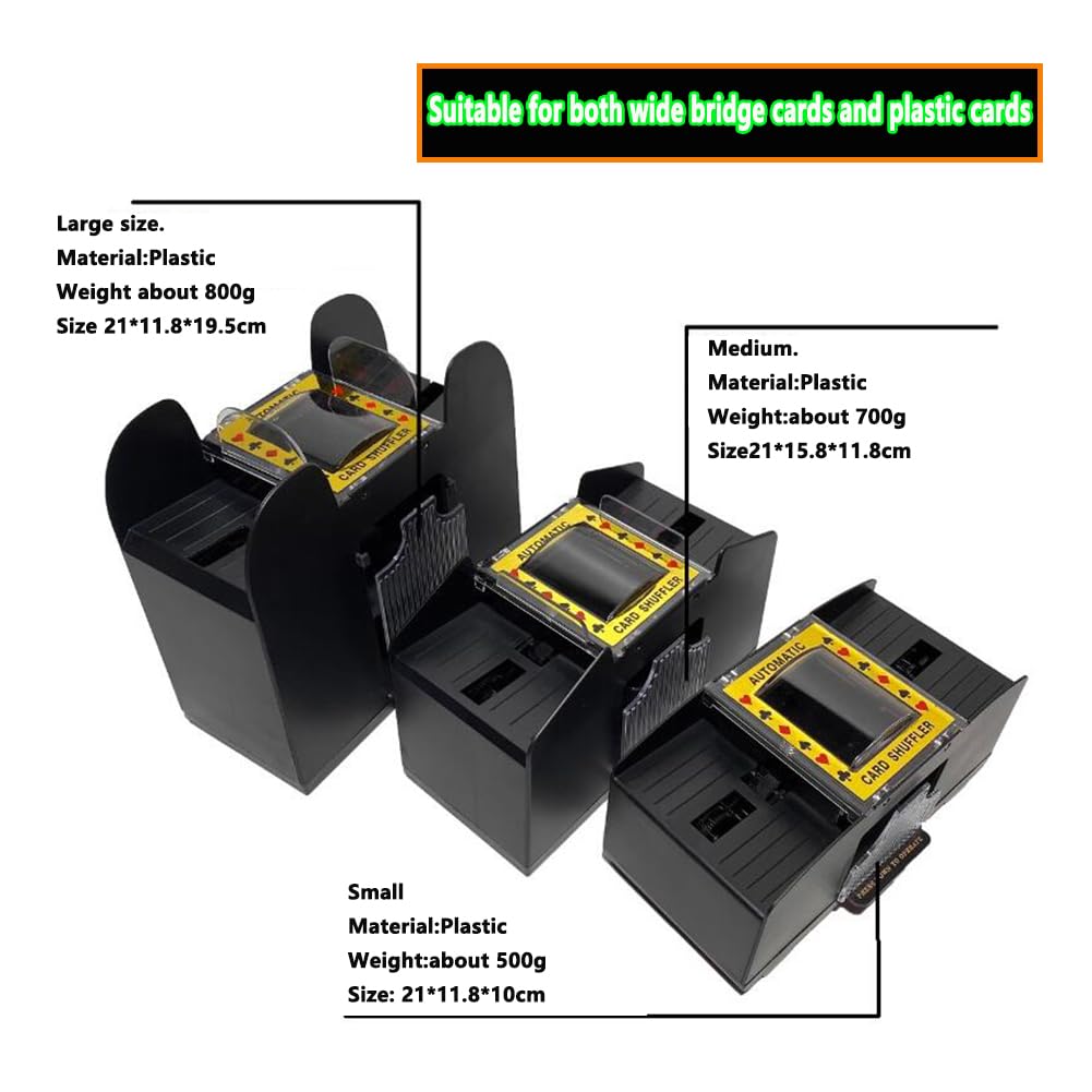 Automatique Electrique Mélangeur De Cartes 1-6 Jeux Mélangeur Automatique pour Cartes à Jouer en Plastique Jeux De Cartes pour La Maison Noir(Size:21x11.8x10cm)