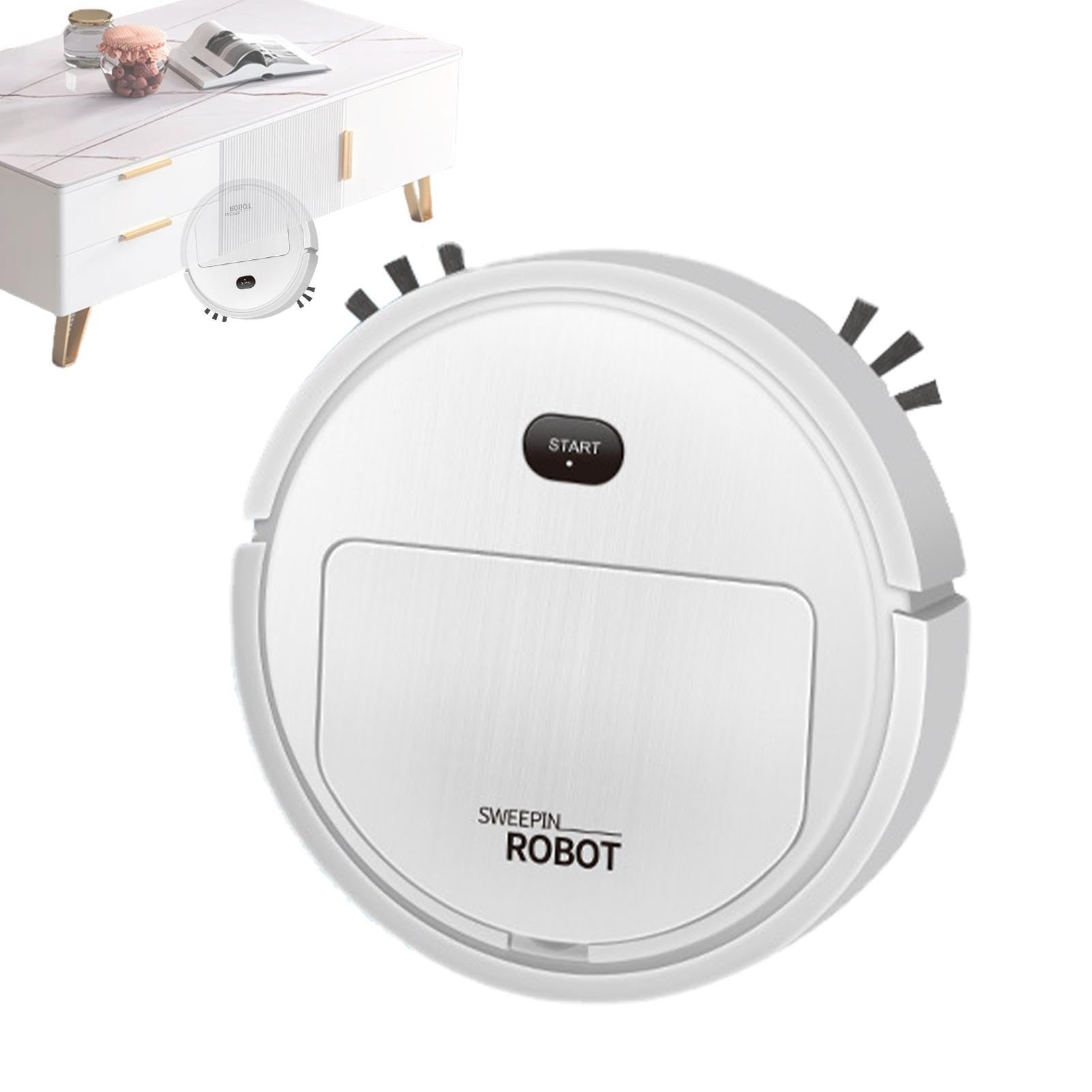 Robot Vacuum Cleaner Mop - 2 in 1 Robotic Ultra Strong Suction|Carpet Automatic Carpet Boost|Gyro Navigation|Virtual Boundary WIFI/APP/Alexa for Pet Hair Hard Floor Carpet|Super Thin Robot Hover