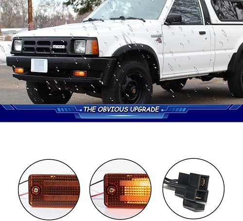 Vista 16 de Parachoques delantero lente transparente ámbar LED luces intermitentes para Ford Festiva, Mazda 323, 626, B2000, B2200, B2600 (1983-1993) Luces LED