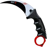 Vista 10 de Karambit Cuchillo Entrenador - Cuchillo de Práctica de Entrenamiento de Acero Inoxidable con Funda para Principiantes - Herramienta Entrenadora