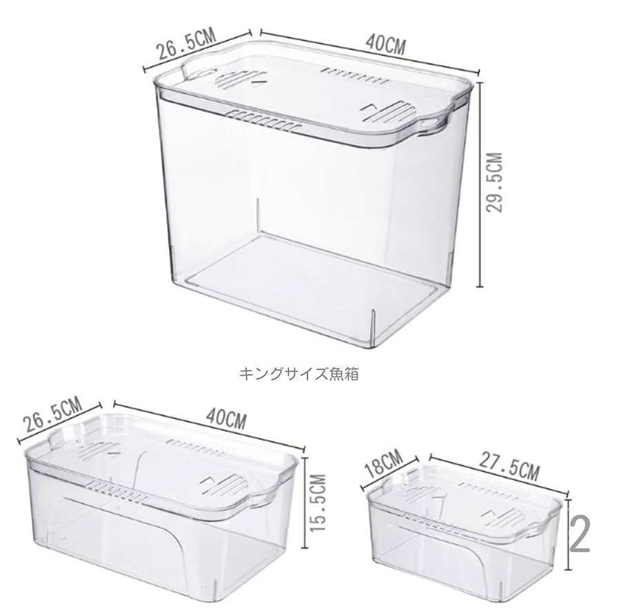 Amazon | 大型水槽、蓋付き透明家庭用水槽、蓋付き水族館