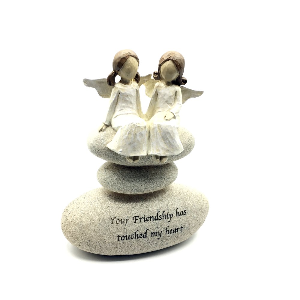Mum Angel White Your Friendship Has Touched My Heart Angel On Sentimental Pebble #Kcc175