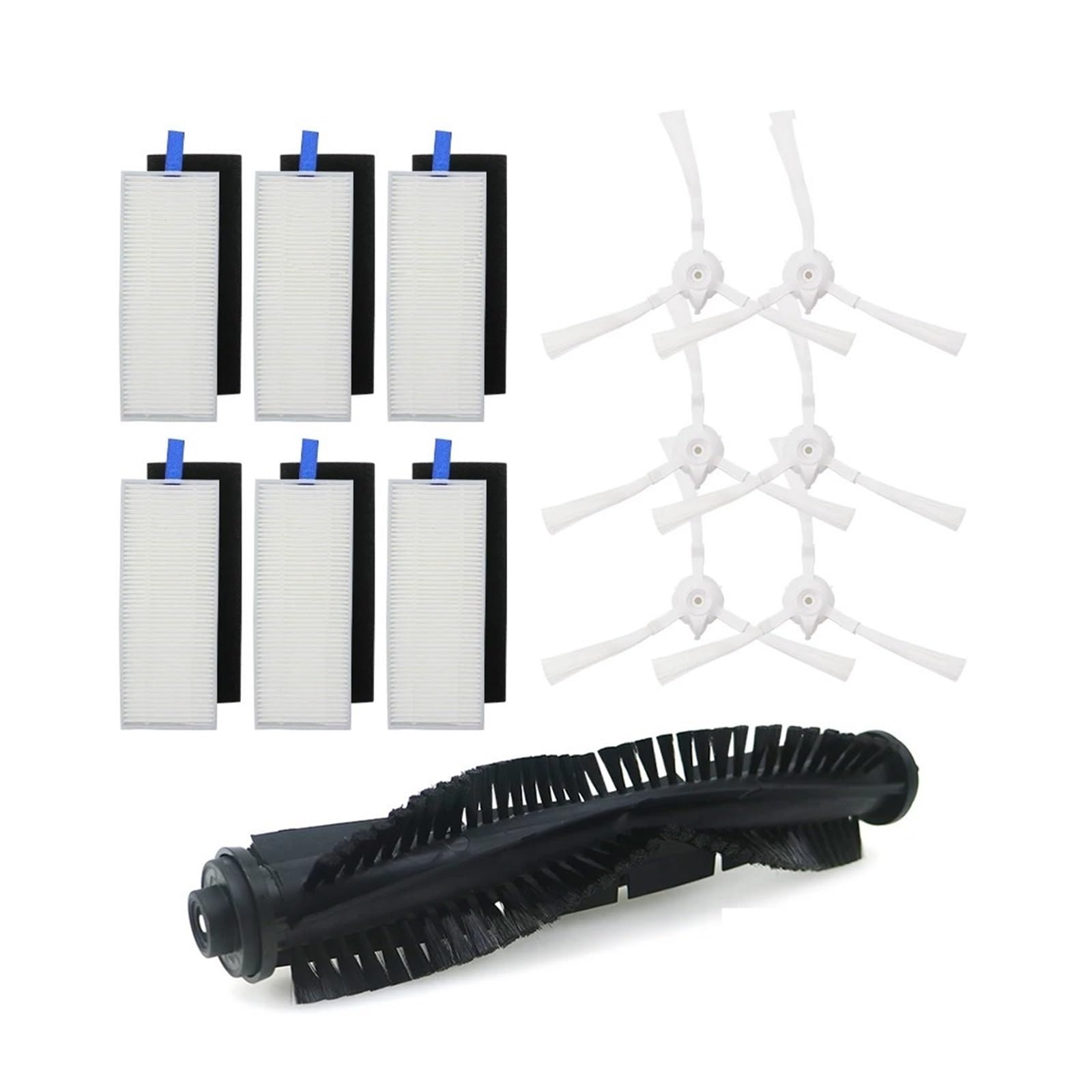 SNVGZOLEV Main Brush,Compatible For Qihoo,360 S6 Roll Brush Side Brush Mop Cloth Robotic Vacuum Cleaner Spare Parts Accessories(Set 12)