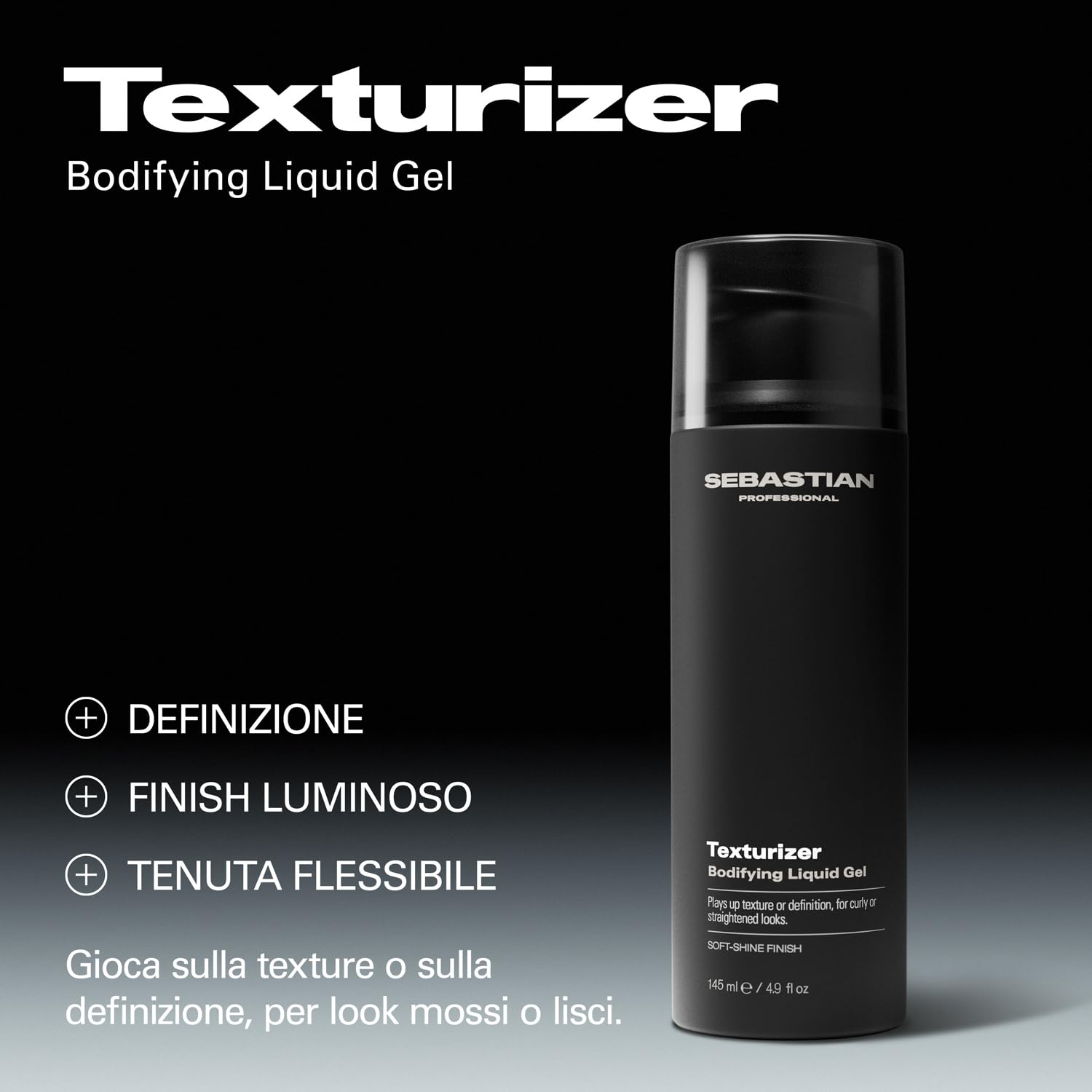 Sebastian Professional Texturizer Bodifying Liquid Gel – Gel liquido volumizzante che dona corpo, definizione e lucentezza ai capelli con una tenuta flessibile e naturale, 140 ml