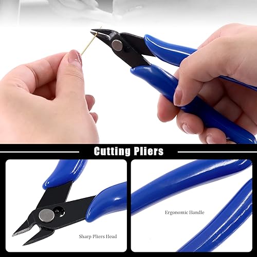 Miniatura 6 de Glarks 32 piezas de herramientas de construcción de modelos Gundam, herramientas de modelos de pasatiempos y soporte de base de pintura de modelo,