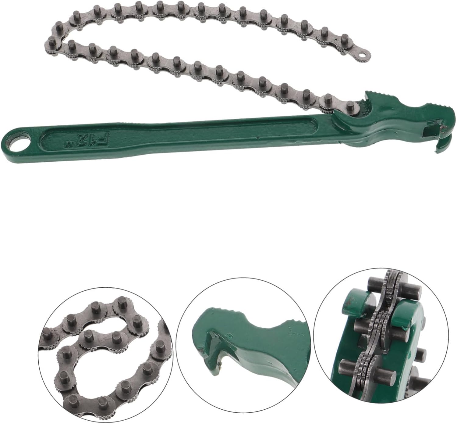 KICHOUSE Chain Wrench Non- Tool for Oil Filter and Plumbing Tasks Spanner Secure Grip for Auto Repair and Maintenance Essential Hand Tool for Mechanics