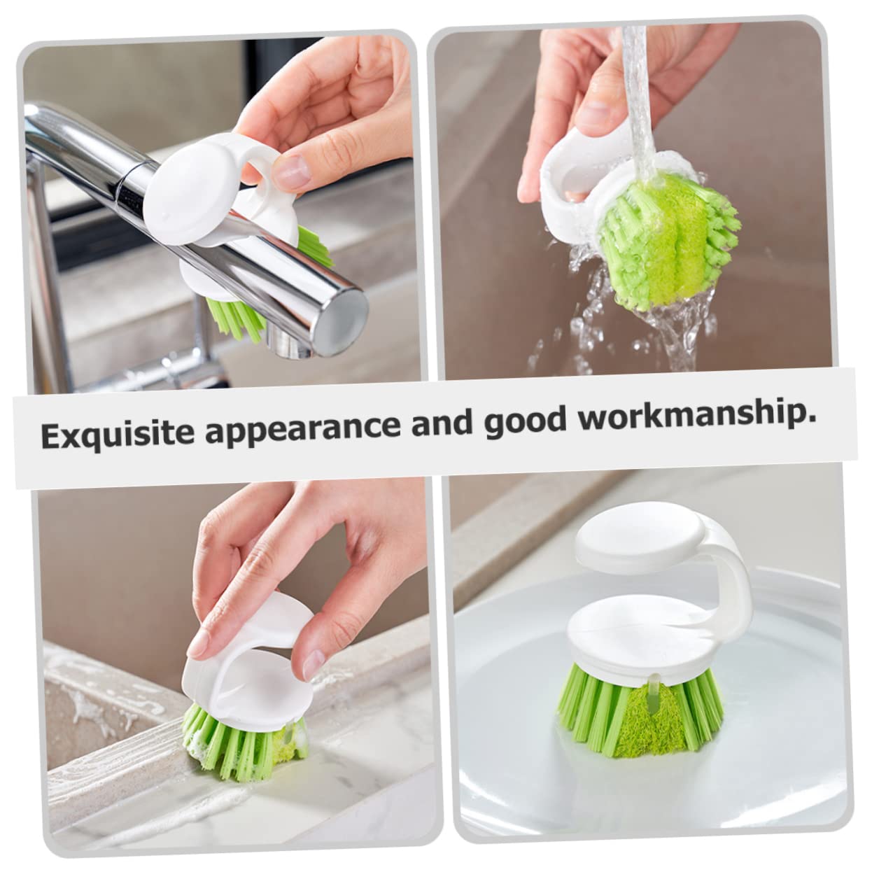 6piezas Cepillo De Cocina con Mango Ergonómico para Limpieza De Utensilios Estufas y Superficies para Fregar y Ollas Sin Dañar Accesorios De Limpieza Prácticos