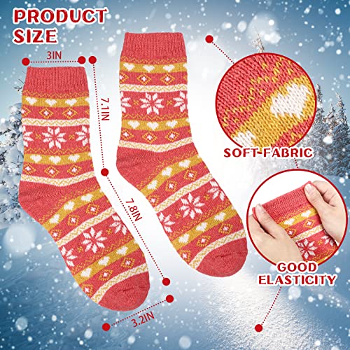 Image of Hoolerry 30 Pairs Christmas Fuzzy Socks in Bulk for Women Adult Men Gifts Fluffy Holiday Winter Socks Unisex Warm Crew Gifts