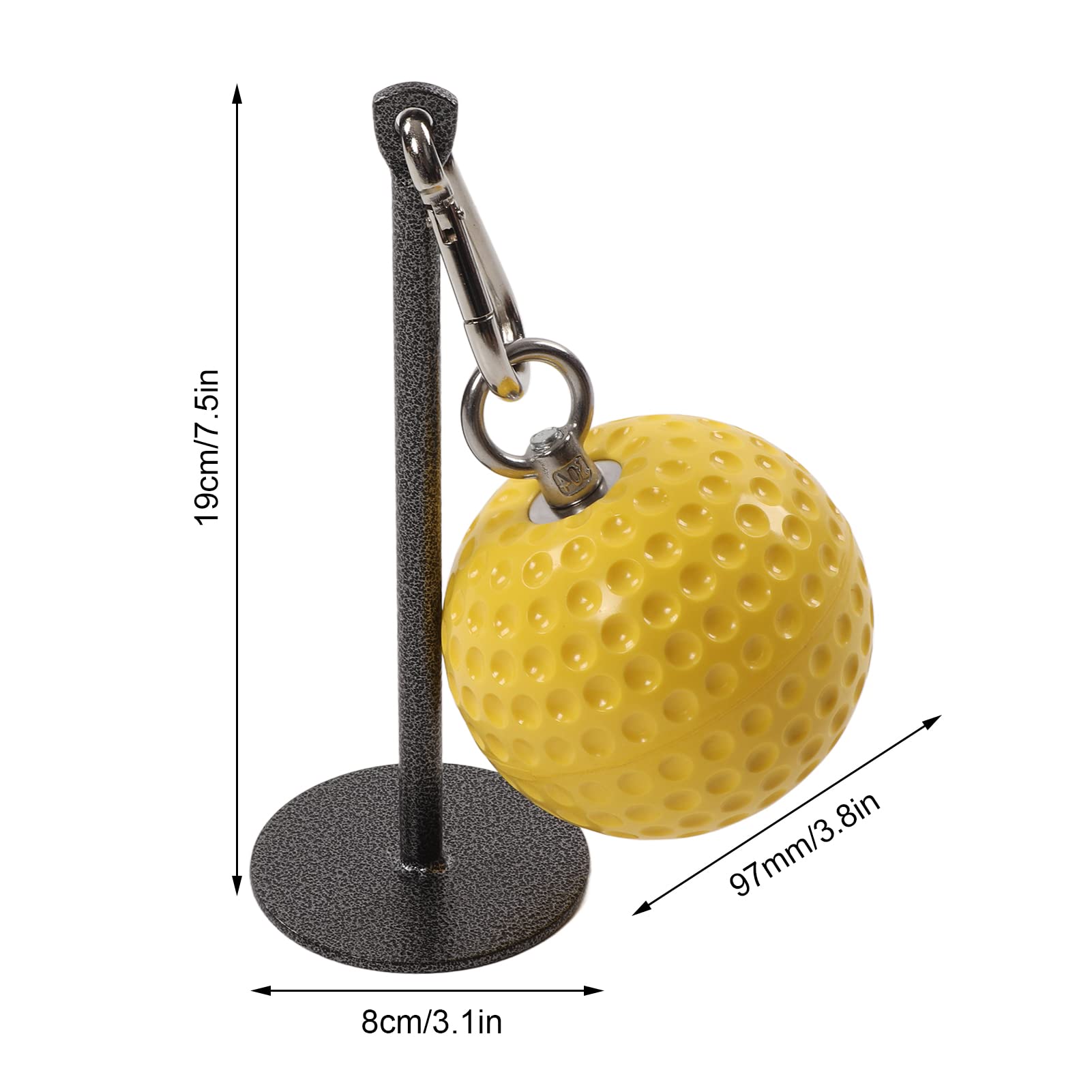 Forceau de poignée de poids, matériau PU pour l'entraînement en force avant-bras du doigt du poignet, adapté aux débutants aux athlètes, comprend un plateau de boucle (97mm model)
