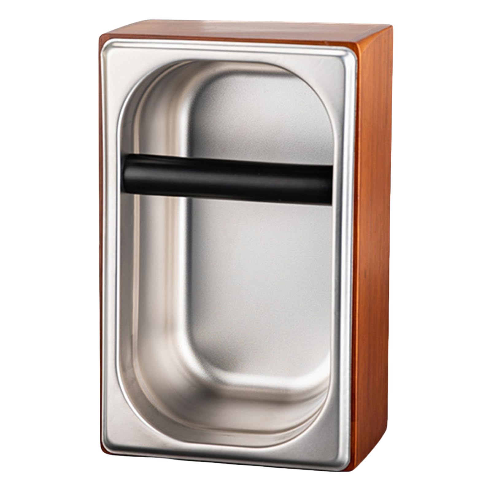 Kalttoy Knocks Box Espresso Knocks Box Coffee Bin Accessories Coffee Machine Accessory Grounds Bin Wood Base Tamper Holder