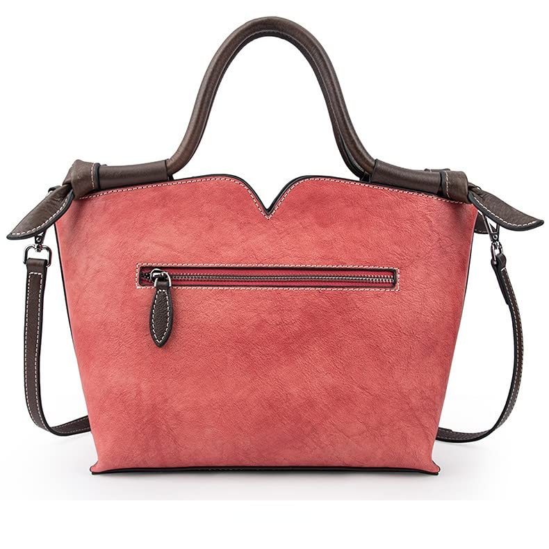 Bolso de cuero para mujer con asa y cierre miniatura 4