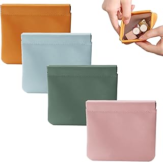 Bolsa de cuero de 4 piezas, bolsa de maquilla...