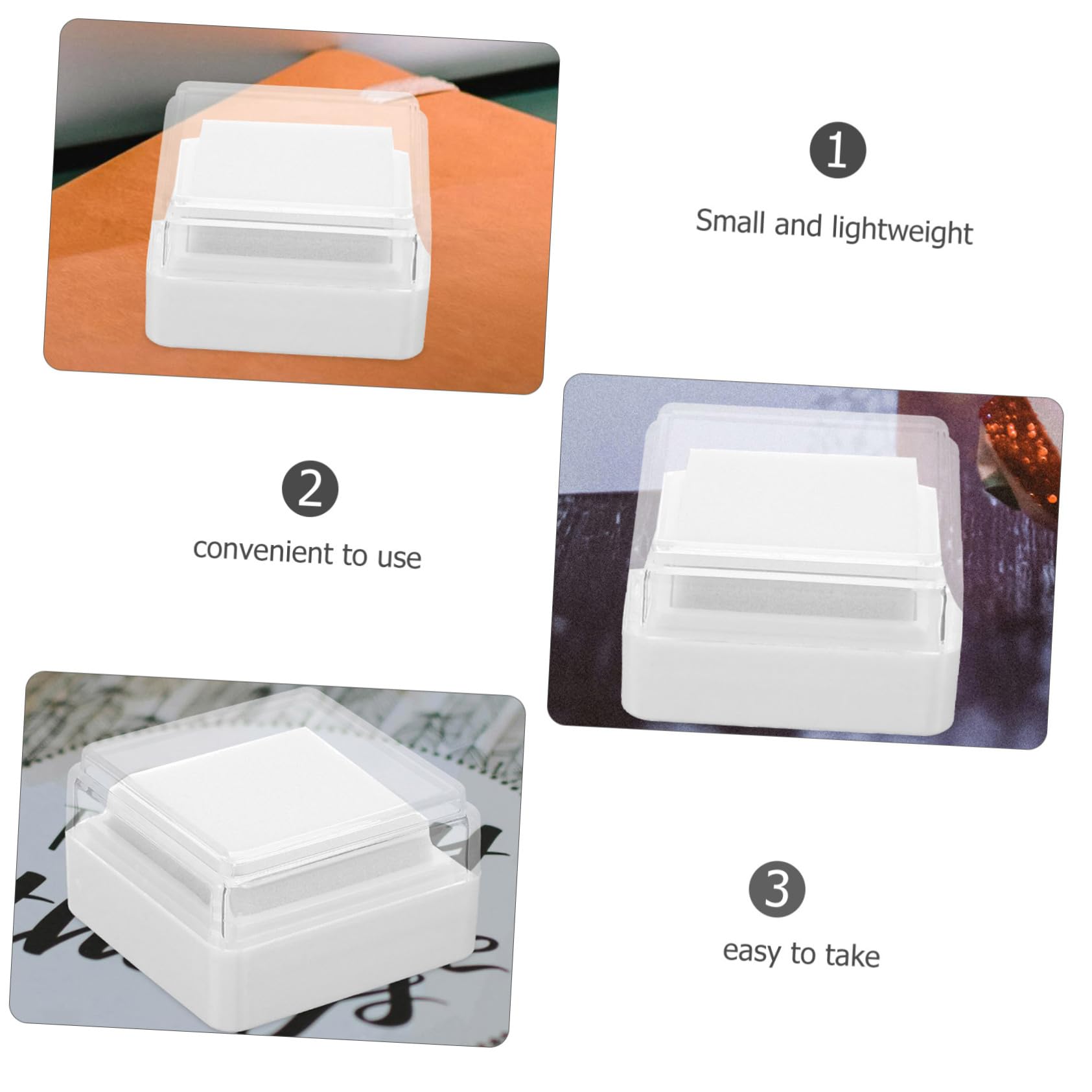 Uonlytech 5 Set Tampone Di Inchiostro Vuoto Mestiere Tamponi Di Inchiostro Per Graffiti Goffratura Creazione Inchiostro Per Timbri Inchiostro A Mano Pianura Spugna Bianca 5 Pezzi*5