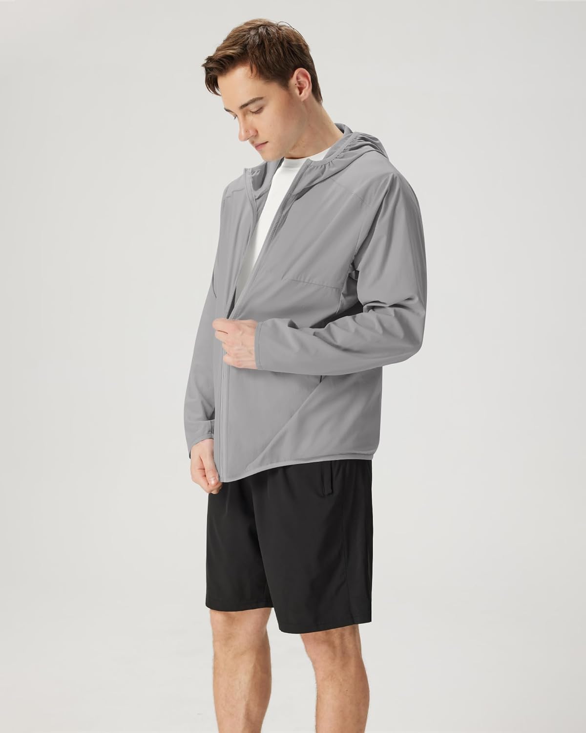 Locachy Men's UPF 50+ Sun Protection Lightweight Outdoor Hoodie Full Zip Long Sleeve Fishing Hiking Performance Shirt - Image 3