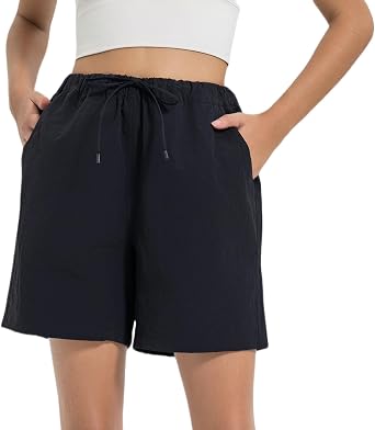 Running Shorts for Women High Waisted Drawstring Athletic Quick Dry Lightweight Shorts with Pockets