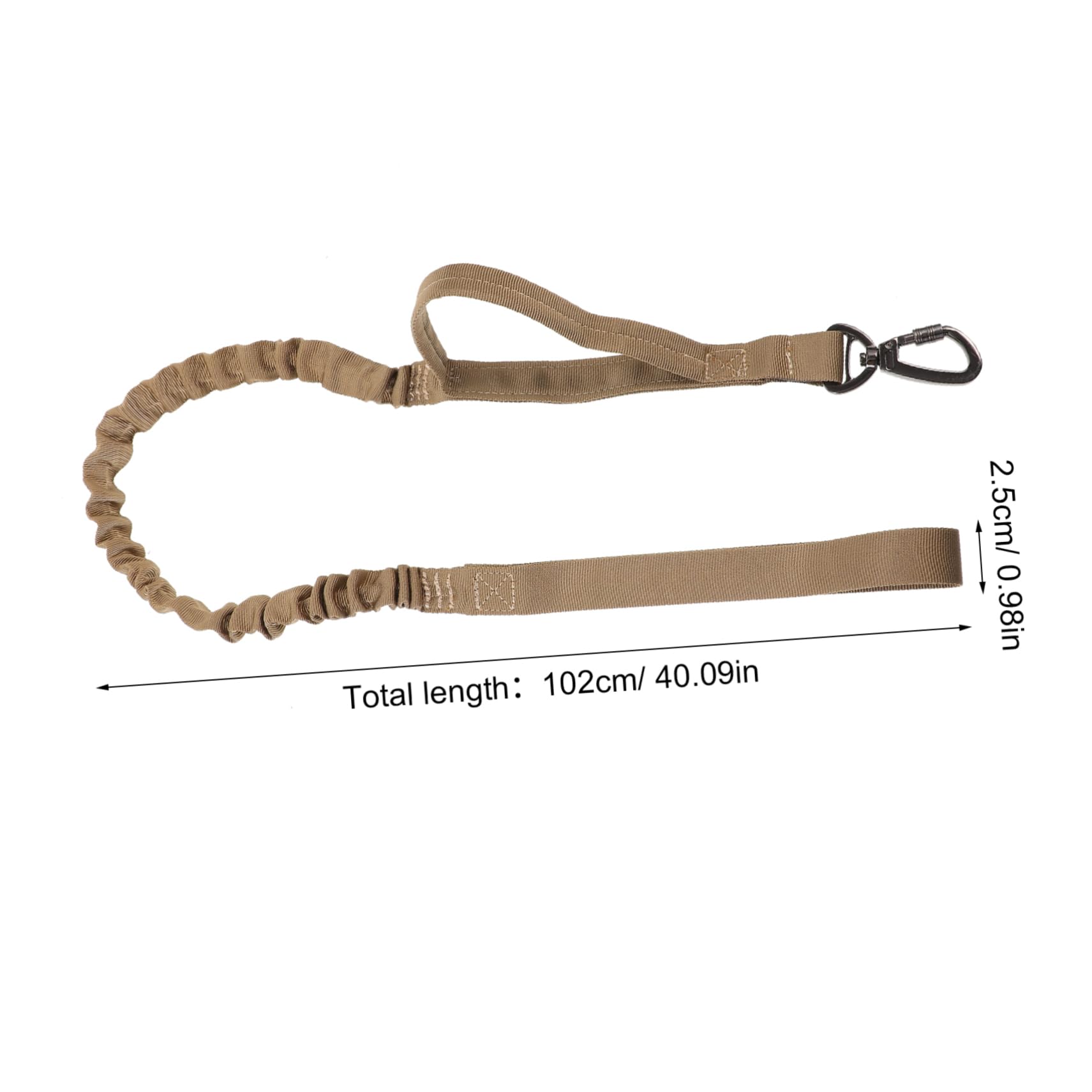 Mikikit 1Pc Adjustable Khaki Nylon Dog Training Leash Comfortable Release for Daily Walks Outdoor Activities Long Design for Dog Training