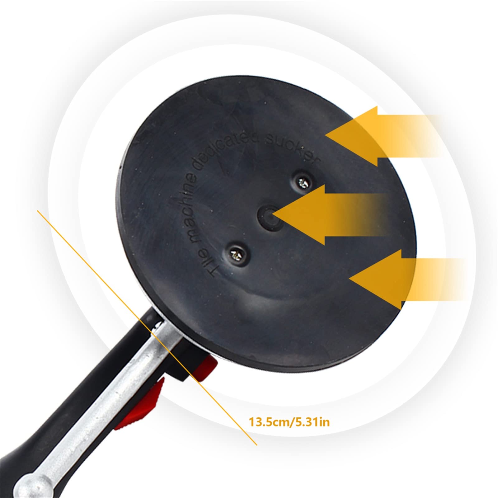 Elektrische Fliesenleger Maschine, Fliesen Vibrator mit 100kg Saugnapf, Automatische Nivellierung, Hochleistungs Vakuum Saugheber zum Verlegen von Fliesen & Wandfliesen, 12000RPM