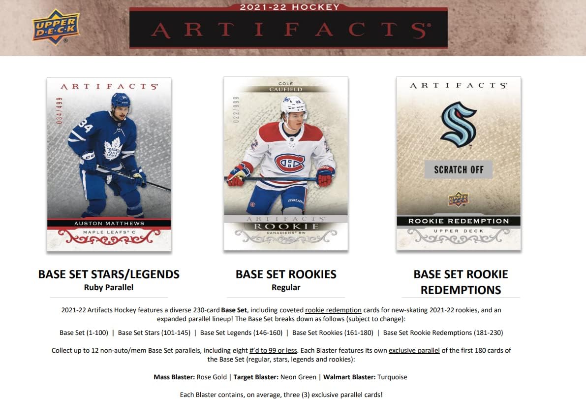 Upper Deck 2021-22 Hockey Artifacts Trading Cards