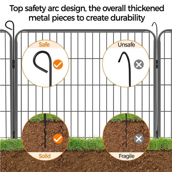 Yaheetech Recinto per Cani Cuccioli Conigli Gatti Animali Domestici da Interno e Esterno Giardino Rete Recinzione Metallica Ferro 16 pz 80 x 80 cm