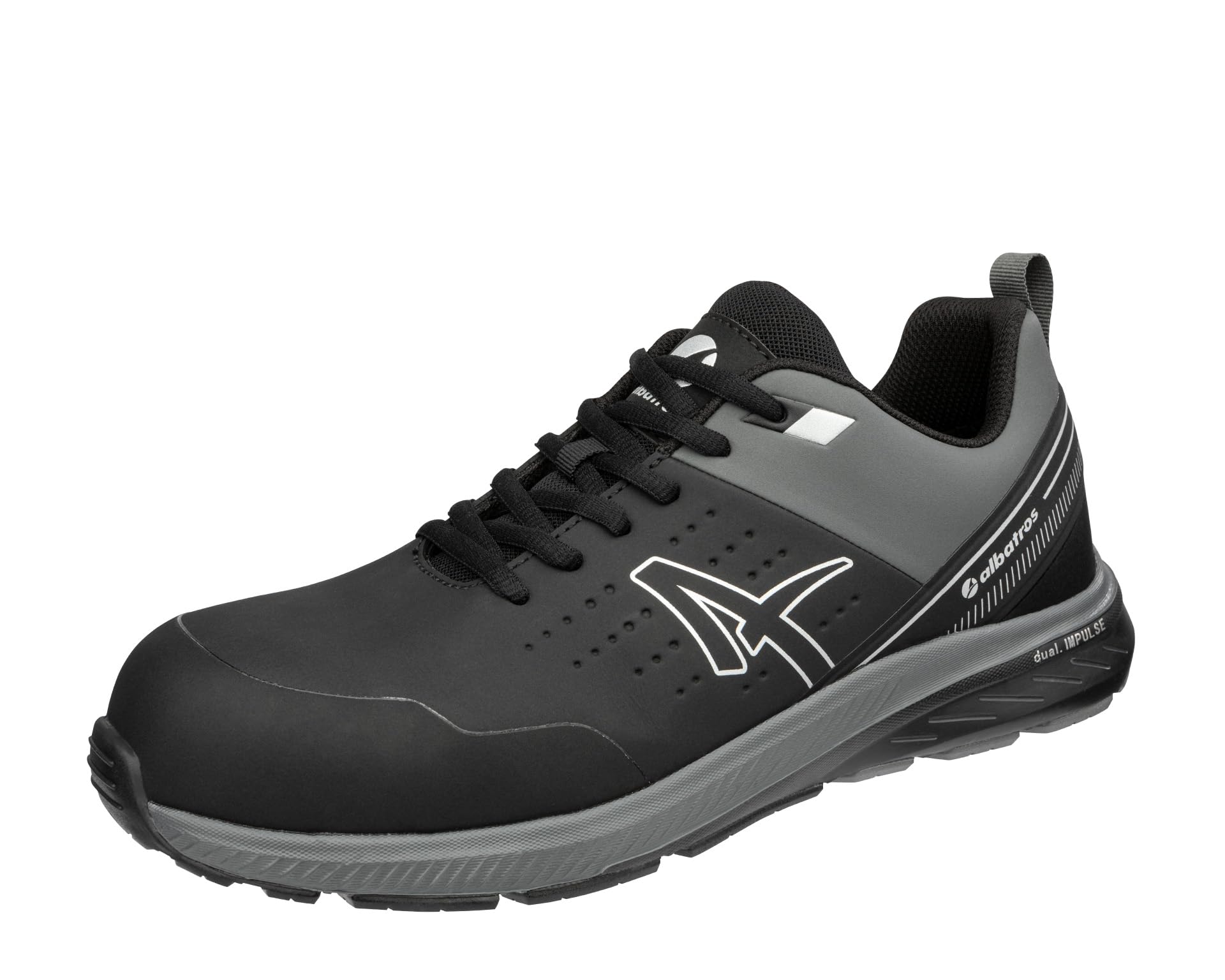 ALBATROS Vigor 2 Impulse Low S3S FO SR - Größe 36-47 - S3 Sicherheitsschuhe Herren & Damen – rutschfeste Arbeitsschuhe mit Fiberglaskappe – Safety Shoes in schwarz oder blau