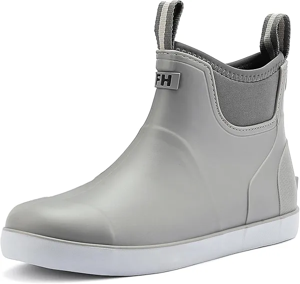 CKWLXQY Men's Deck Boots, Waterproof Ankle Rain Boots Men Anti-Slip Traction, Outdoor Rubber Fishing Garden Boots High-Performance Shoes for Farming