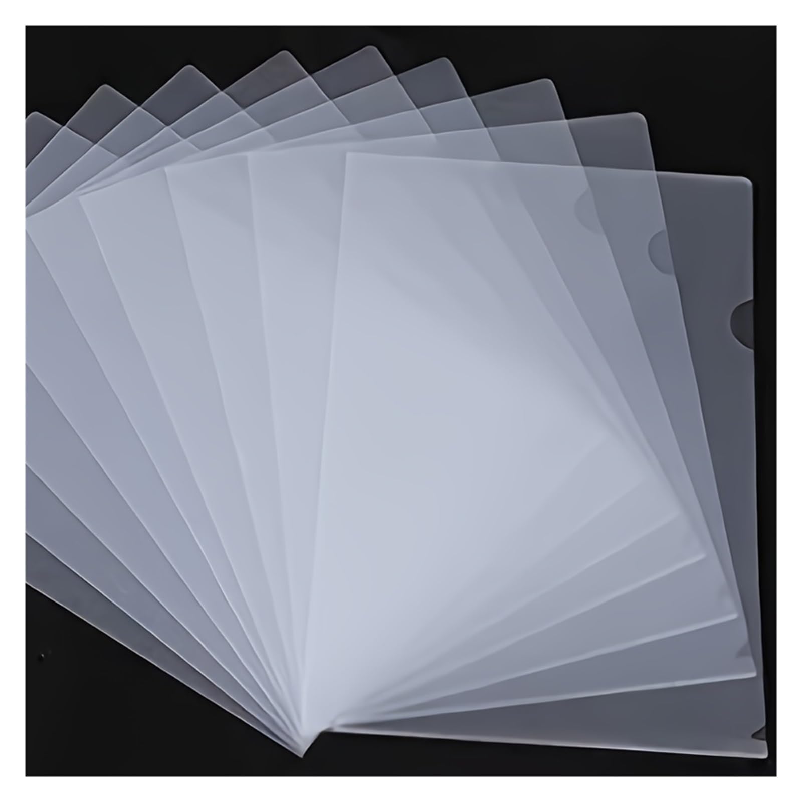 Cartelline Trasparenti Cartelle in plastica a forma di L impermeabili in PVC da 50 confezioni, porta documenti A4 e buste rettangolari for l'archiviazione in ufficio