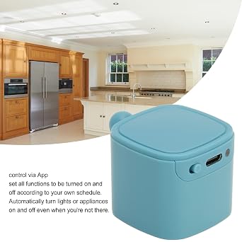 Smart Switch Pusher, Bluetooth Fingerbot for Light Switch, Doorbell, Coffee Maker, APP Remote Timing Voice Control, Blue