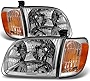 AKKON - For 2000 2001 2002 2003 2004 Toyota Tundra Regular | Access Cab Headlights w/Corner Lights LH + RH Pair