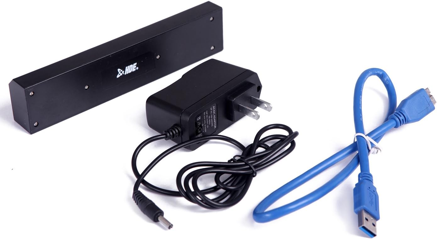 HDE 7-Port SuperSpeed USB 3.0 Hub with Individual On/Off Switches, 1.75ft USB Data Cable, and 5V 2A Power Adapter Included