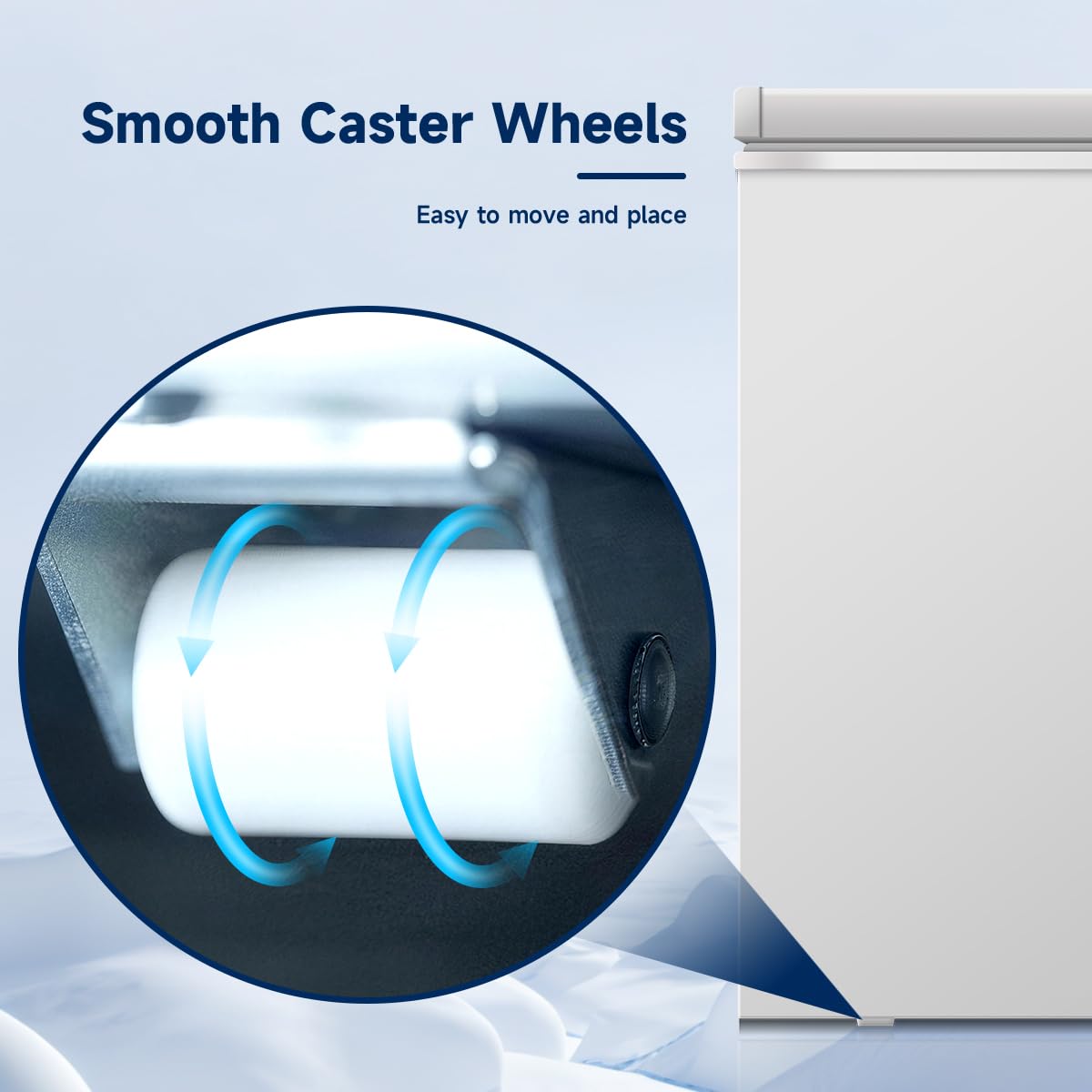 Amacv Orikool Chest Freezer 5.0 Cu.Ft Solid Top Commercial Deep Chest Freezers With Lockable Stay-Open Lid Painted For Back-Of-House Bulk Storage on Fridge.com - View 5