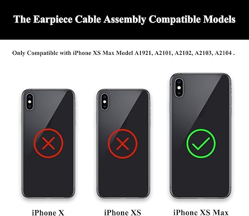 Miniatura 3 de Para iPhone Xs Max Auricular Altavoz y Auricular Pieza de Oído Sensor de Luz de Proximidad Cable Flex con Herramientas de Reparación Compatible con