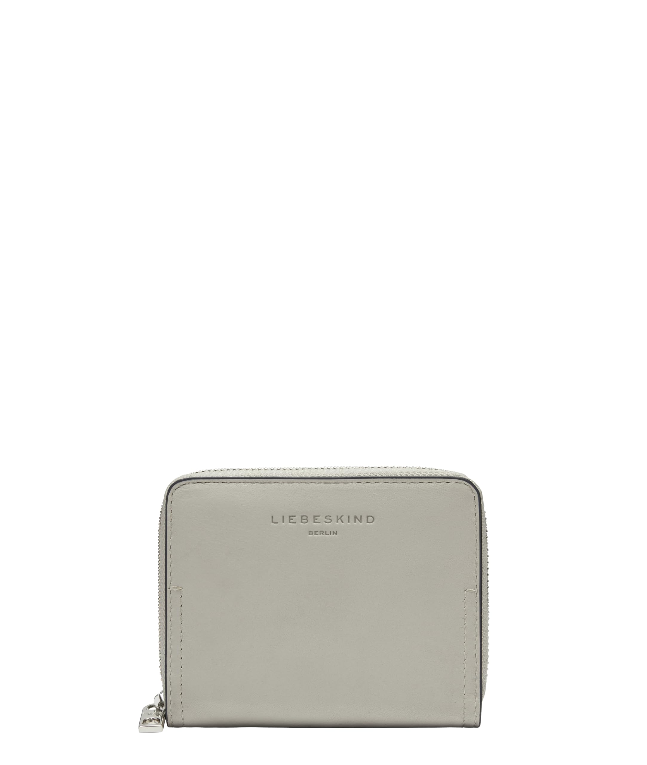 LIEBESKIND Berlin Women's Conny Large Leather Purse, Lots of Space, Many Compartments & Coin Compartment, Leather Wallet, Women's Purse Large with RFID Protection, steel, M (HxBxT 10cm x 12.5cm x