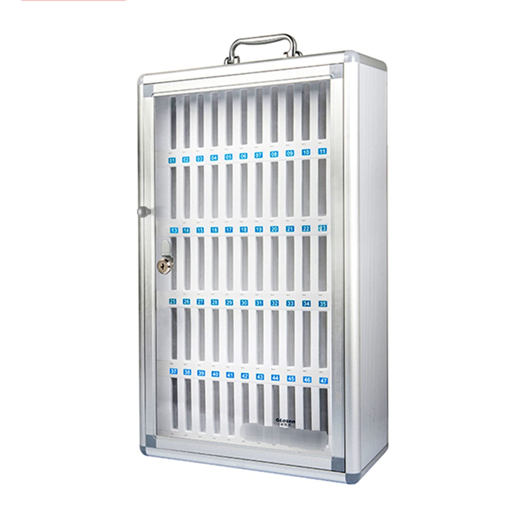 Estaciones de carga de teléfono móvil, armario de almacenamiento de teléfono, caja de almacenamiento para teléfono móvil, 12/24/36/48/60 ranuras, caja de almacenamiento de aleación de aluminio, caja