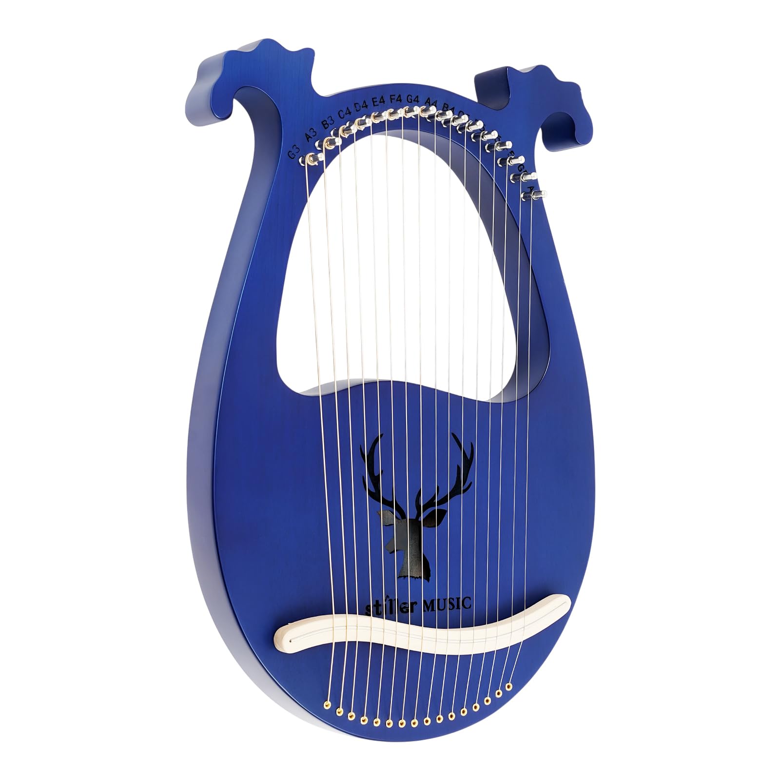Lyre Arpa Strumento Piccola Arpa Lira 16 Corde, Lira Arpa Mogano 16 Corde con chiave a accordo, Eccellente qualità del suono, ideale per bambini e principianti.