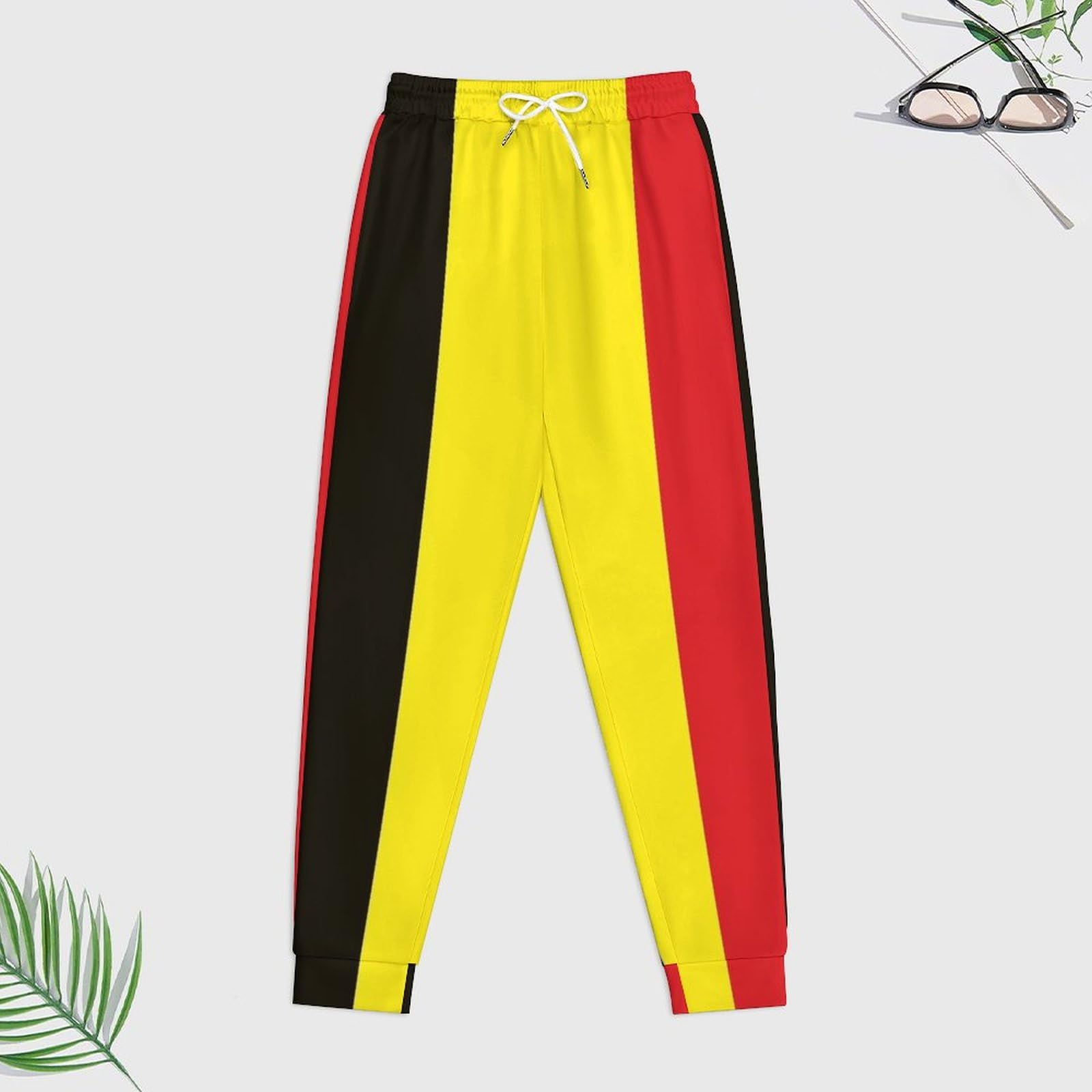 Novità Belgio Bandiera Stampa Donne Uomini Tuta Set Completo 2 Pezzi Manica Lunga Tuta Loungewear Set Plus Size Felpa Con Cappuccio E Coulisse Pantaloni Jogger Larghi