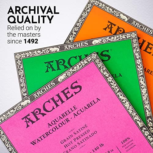 Image of Arches Watercolor Paper Block, Cold Press, 7.9 inch x 7.9 inch, 140 pound
