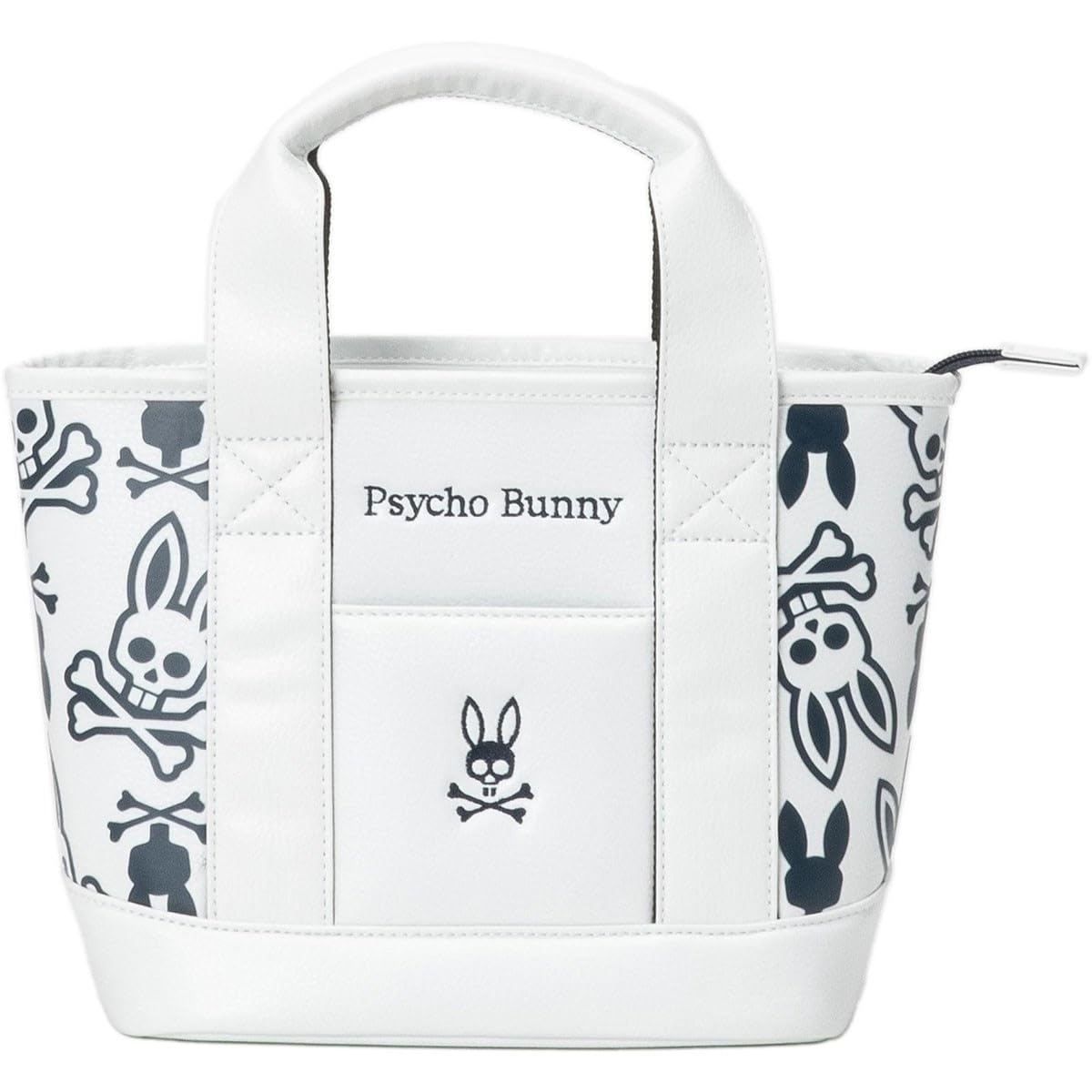 PSYCHO BUNNY ラウンドバッグ ホワイト/ブラック PSYCHO BUNNY ラウンドバッグ ホワイト/ブラック Psycho Bunny