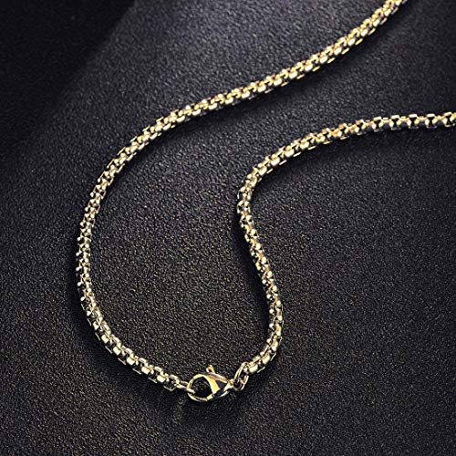 Collar de cruz para hombre en plata 925 chapada en oro amarillo con cadena de 56 cm 6