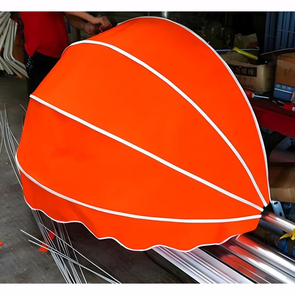 Auvent de porte pliable orange pour stopper la pluie et protéger l'entrée