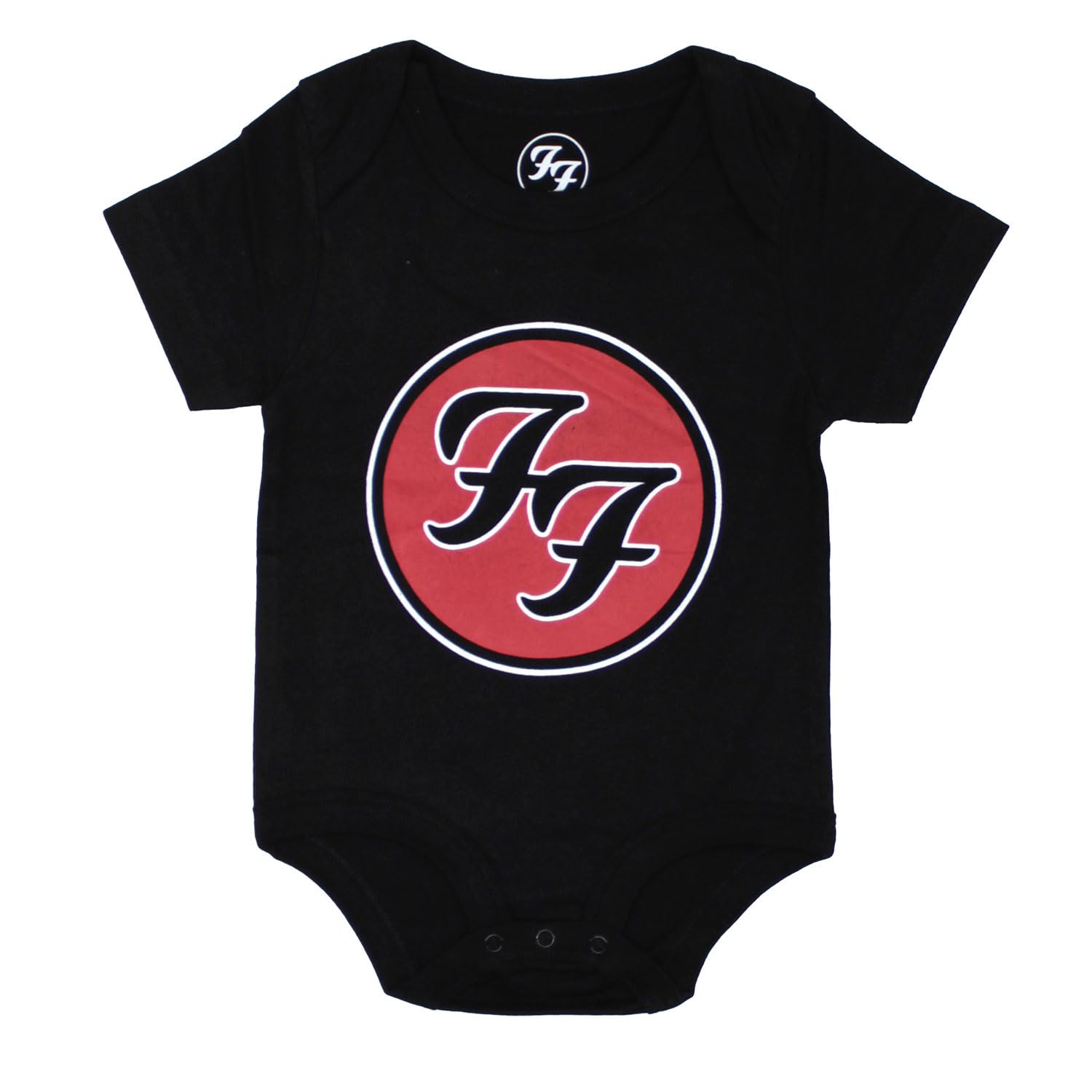 Foo Fighters Baby Grow FF Band Logo Official Black 0 to 24 Months XX Large (18-24 months)